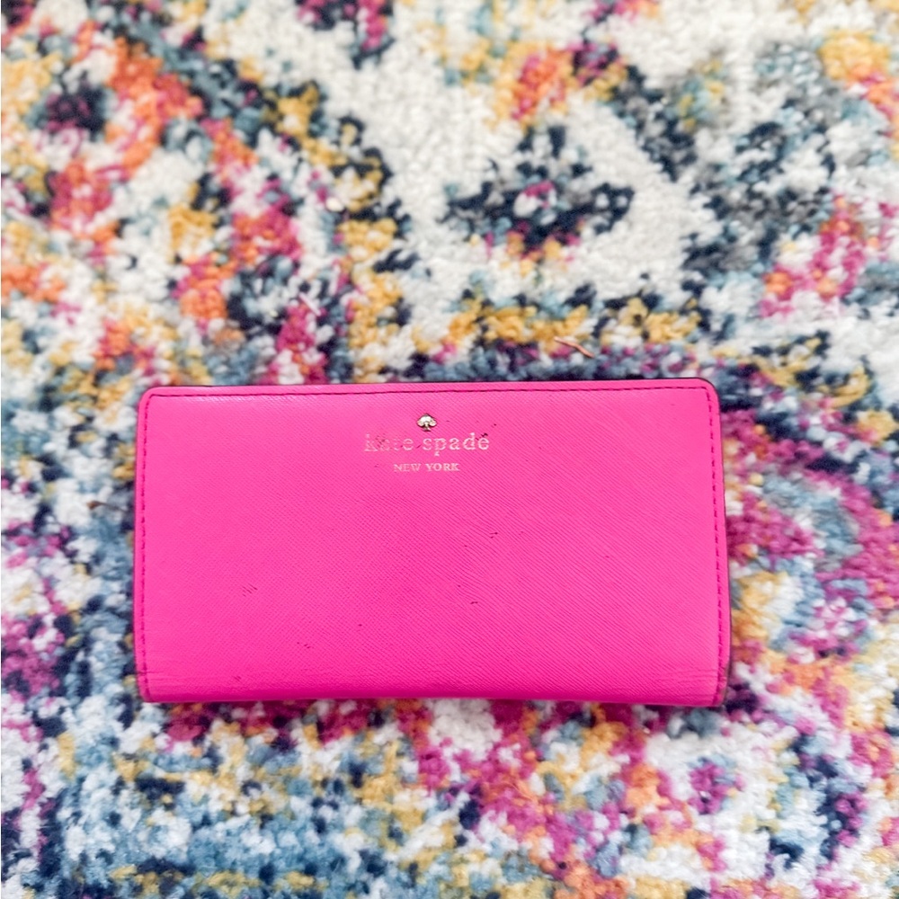 SOLD Kate Spade Fuchsia Bi-Fold Wallet - Picture 1 of 4